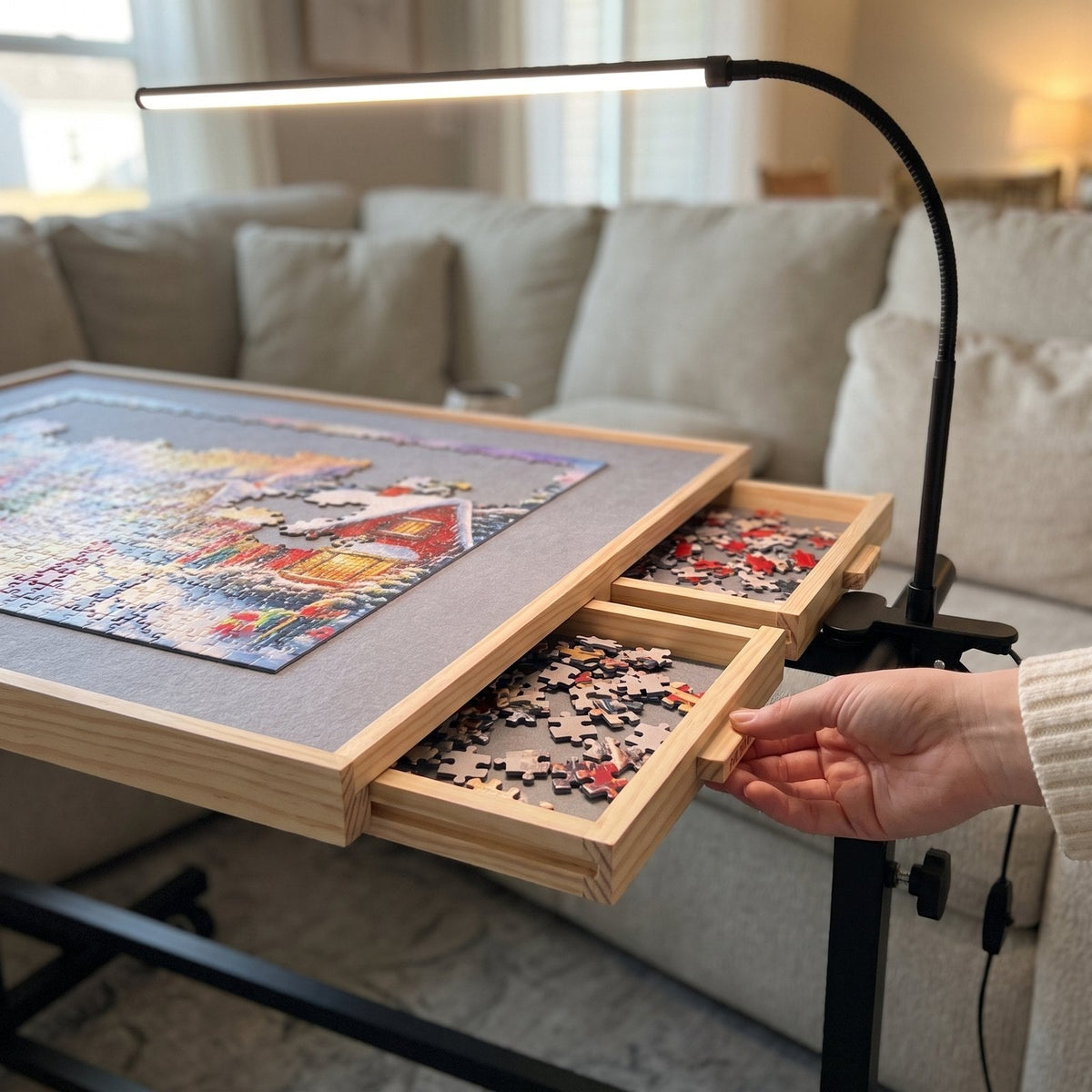 Pull-out sorting drawers